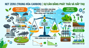 Net zero là gì – mô hình cân bằng phát thải và hấp thụ khí CO2